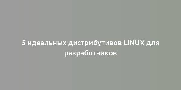 5 идеальных дистрибутивов Linux для разработчиков